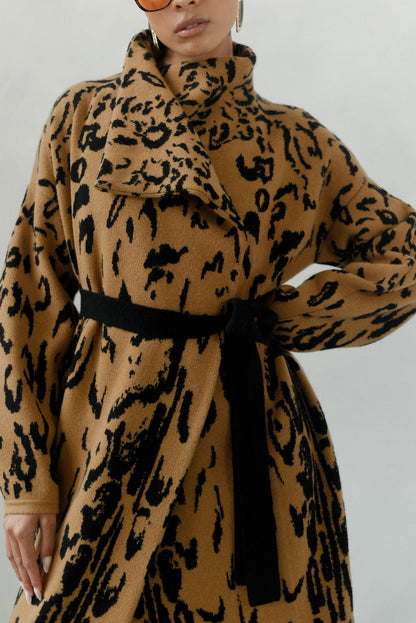 The Maison Leopard Cashmere Cardigan
