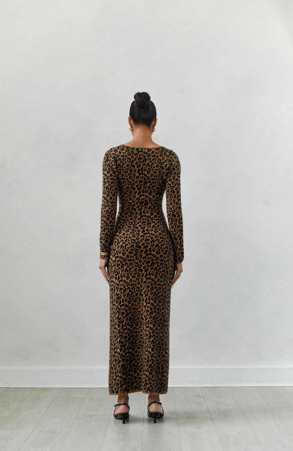 The Leopard Mocha Cashmere dress