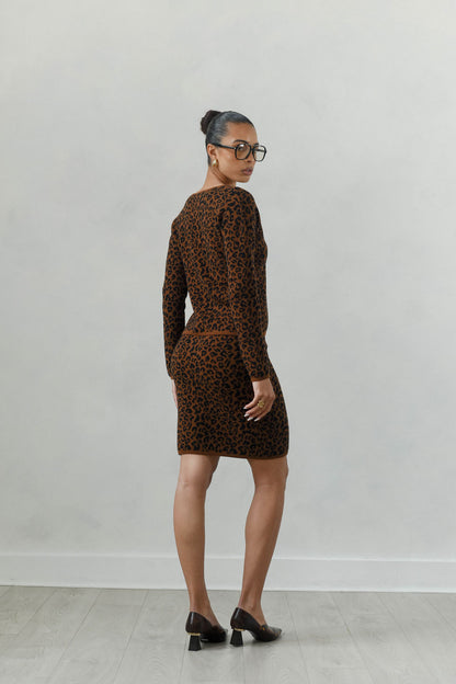 The Leopard Cashmere Knit Top