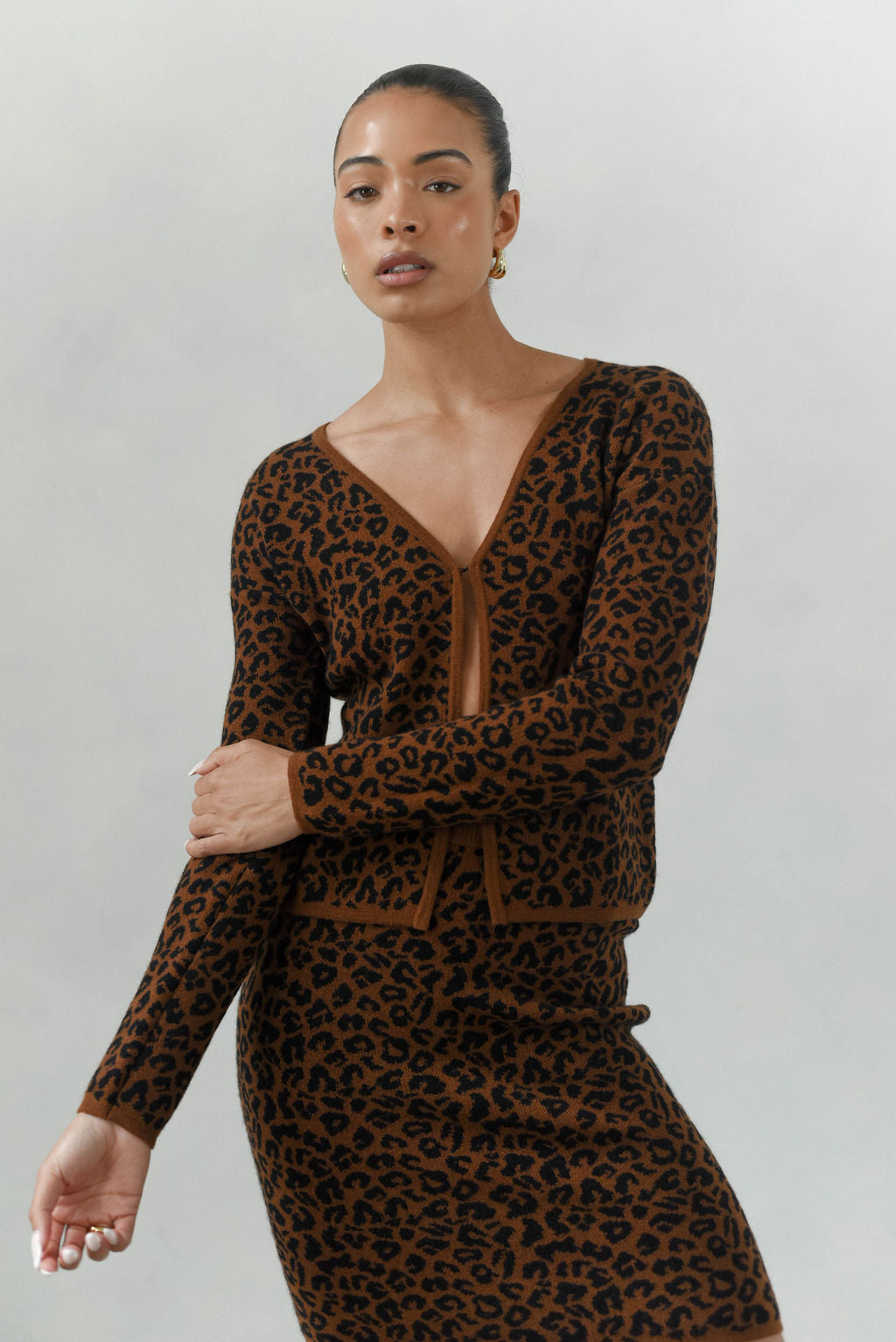 The Leopard Cashmere skirt