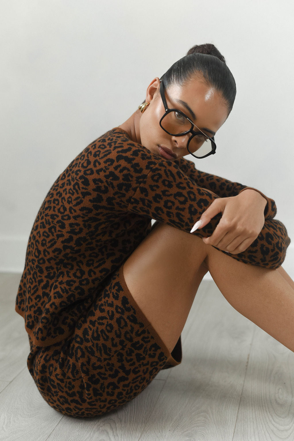 The Leopard Cashmere Knit Top
