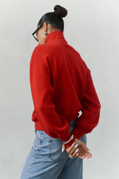 Violette Funned Neck Double Knit Oversized cardigan